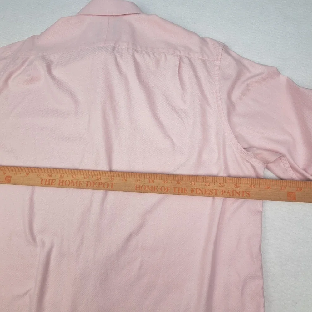 Charles Tyrwhitt Dress Shirt Mens 17.5‎ 35 Pink Classic Fit Egyptian Cotton Luxe